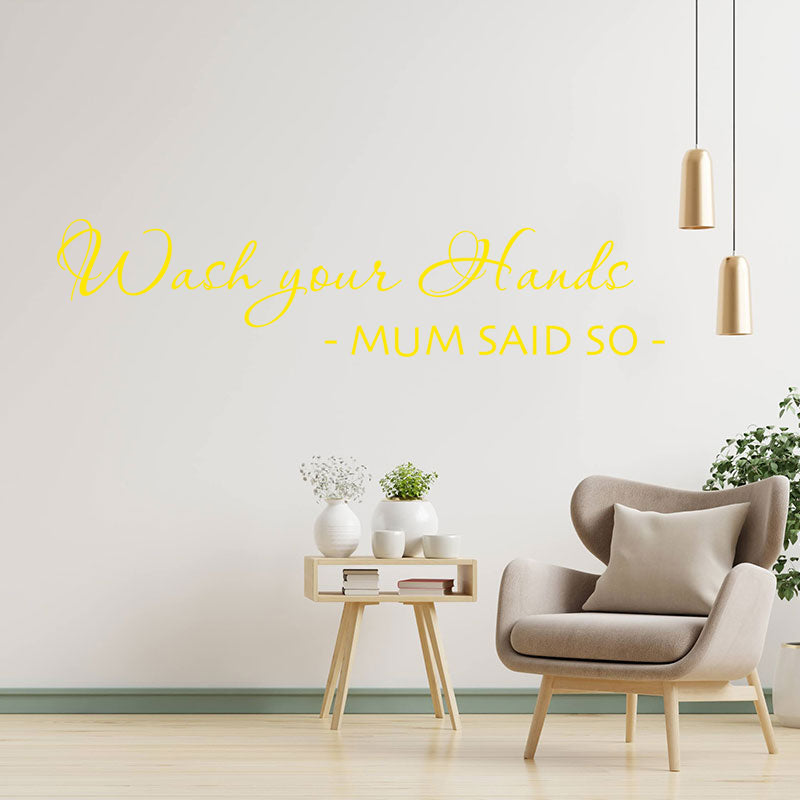 wash your hands bathroom wall sticker