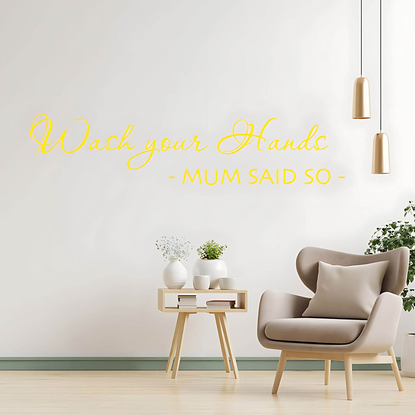 Wash Your Hands Bathroom Wall Sticker Vinyl Art Decal Toilet Quote