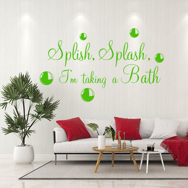 splish splash bath taking wall sticker
