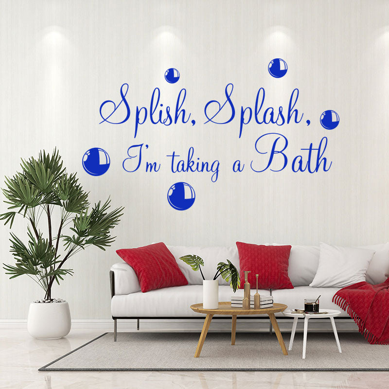 splish splash bath taking wall sticker