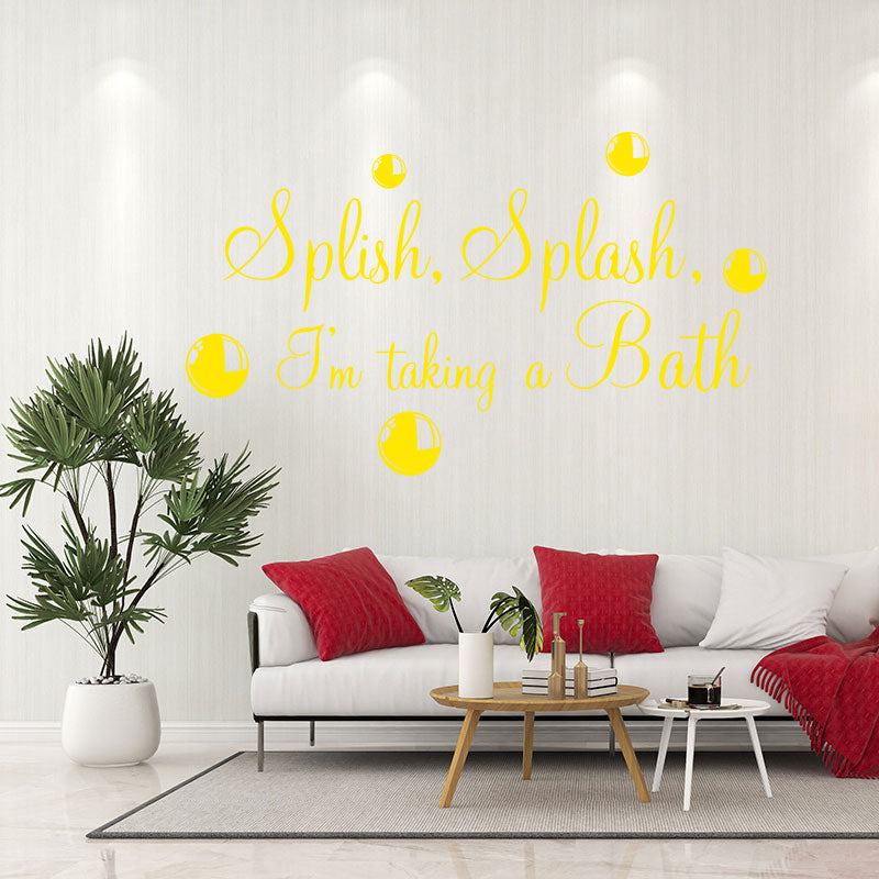 splish splash bath taking wall sticker