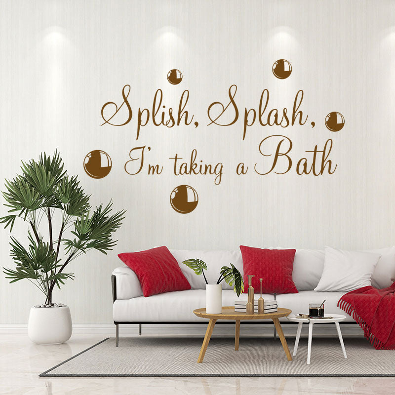 splish splash bath taking wall sticker