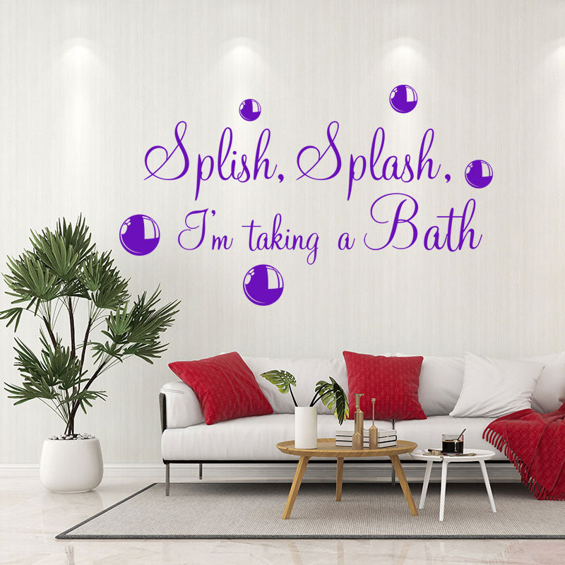 splish splash bath taking wall sticker