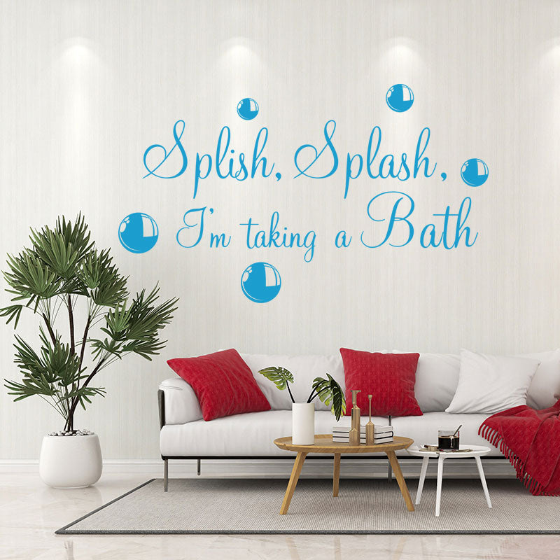 splish splash bath taking wall sticker