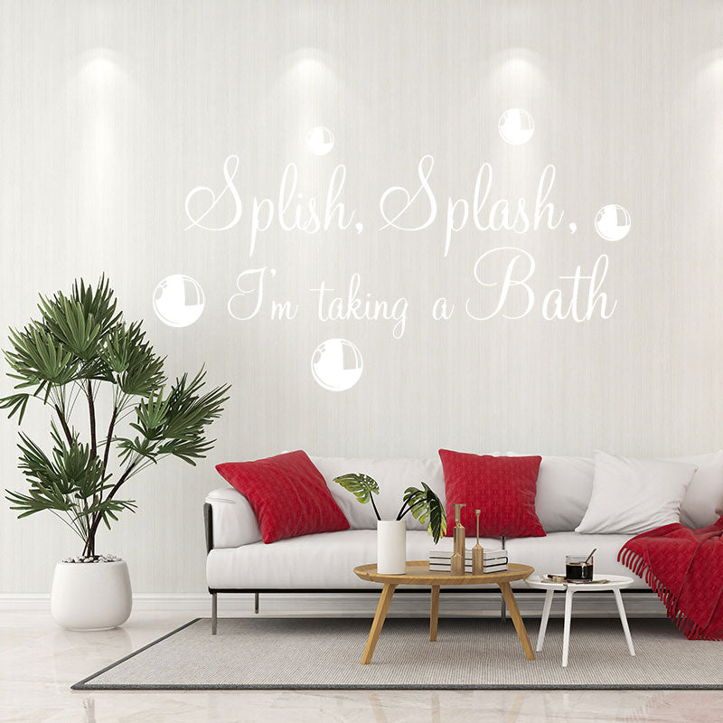 splish splash bath taking wall sticker