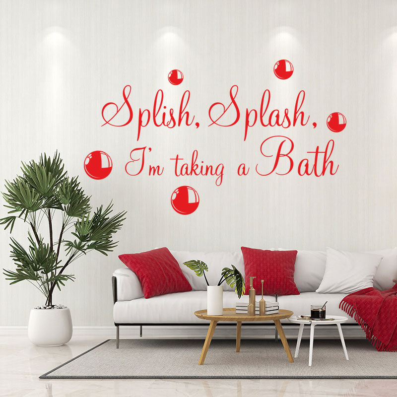 splish splash bath taking wall sticker