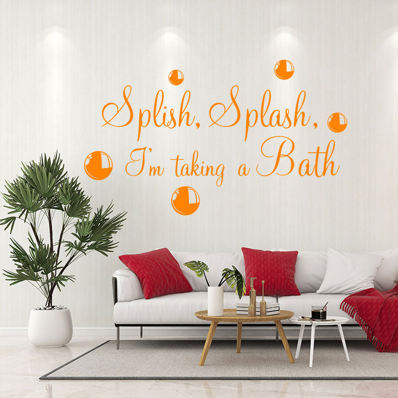 splish splash bath taking wall sticker