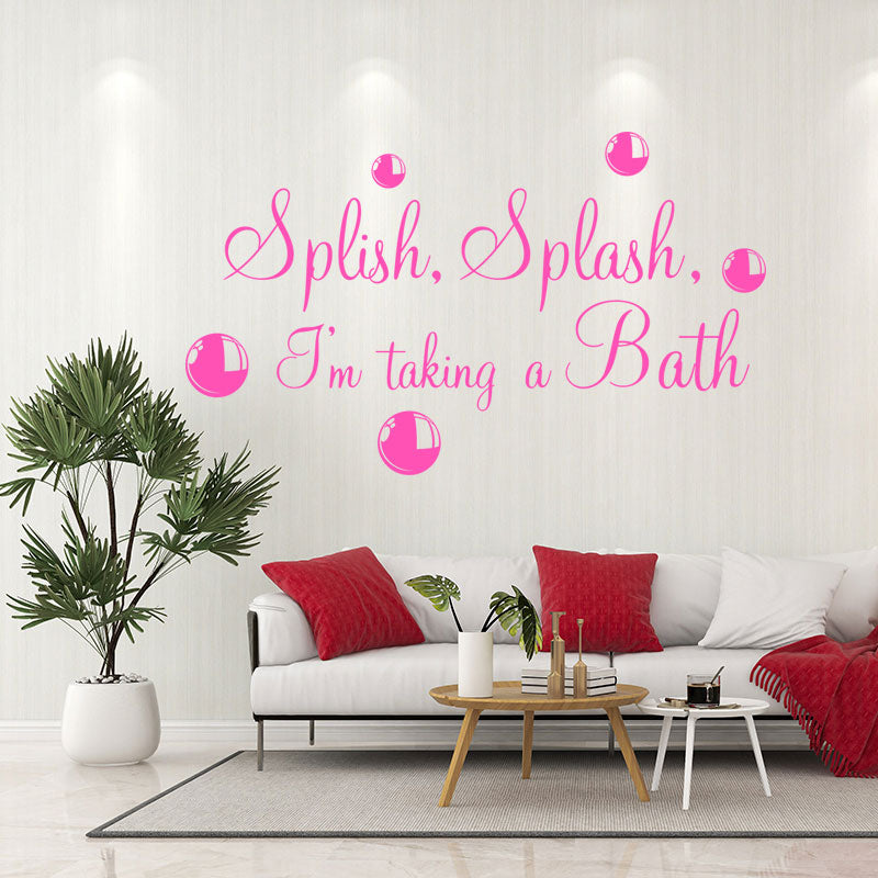 splish splash bath taking wall sticker