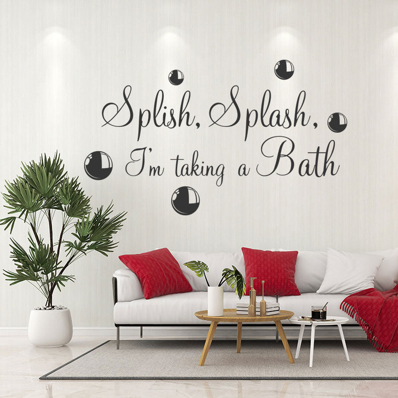 splish splash bath taking wall sticker
