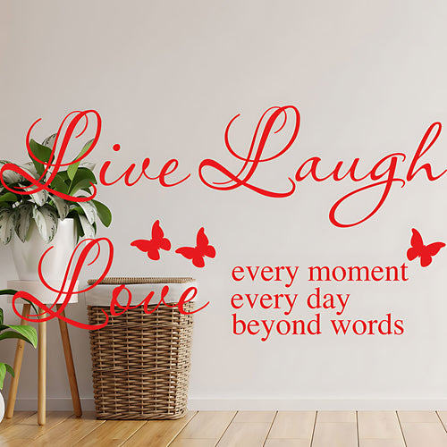 Live Laugh Love Quote Wall Sticker & Decal