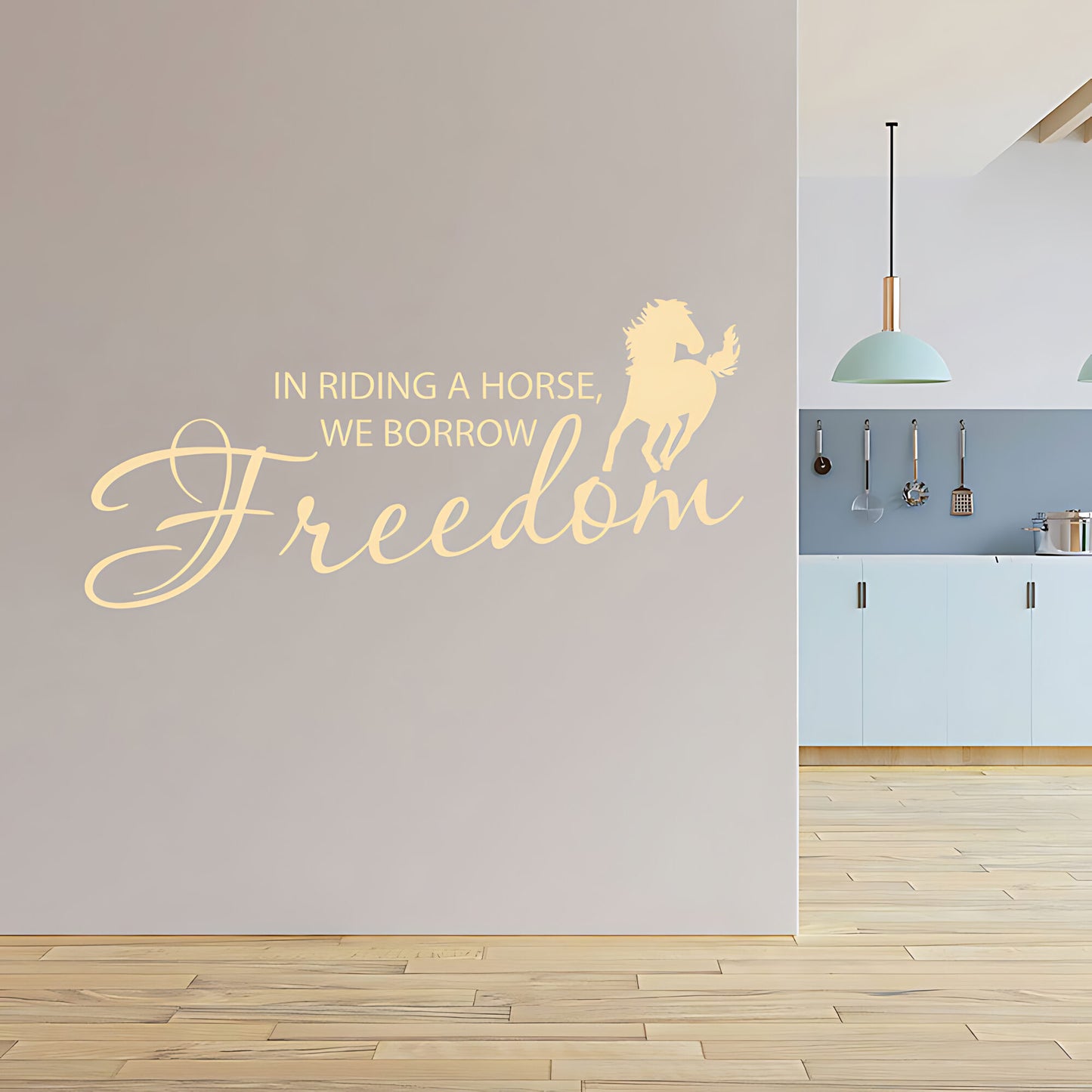 We Borrow Freedom Wall Sticker - Horse-Themed Trailer Decor