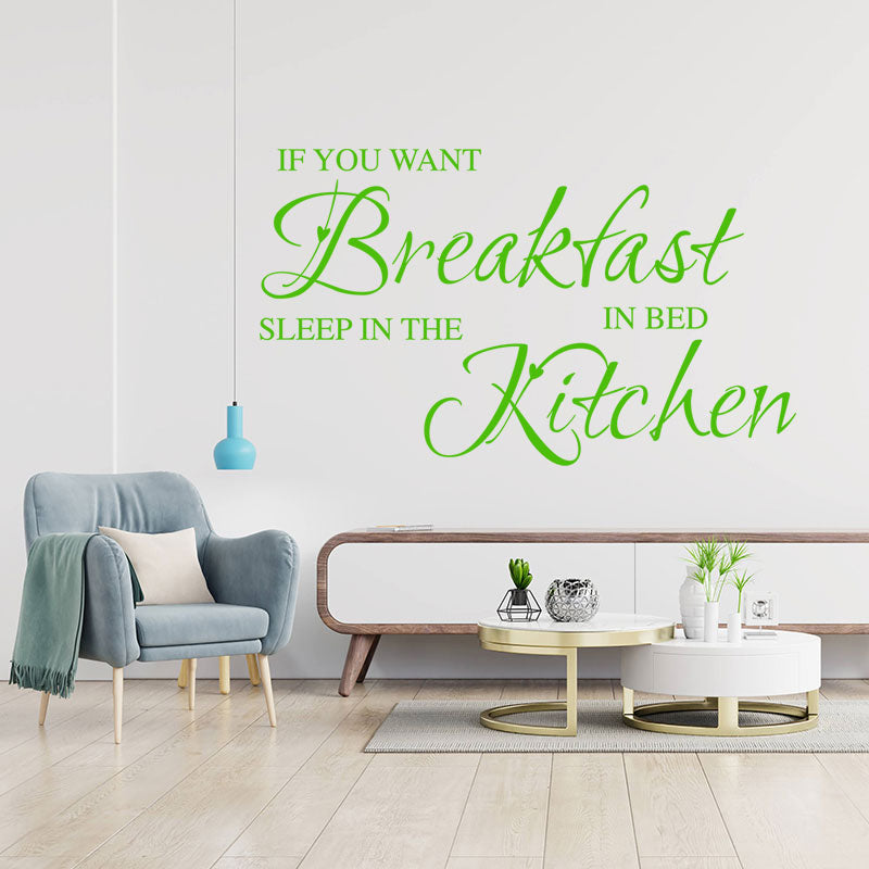 if you want breakfast funny kitchen sticker