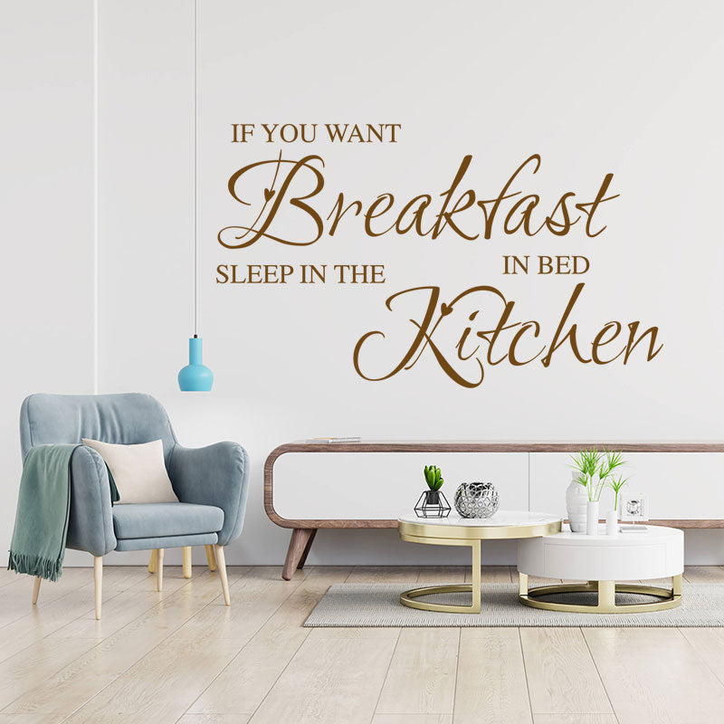 if you want breakfast funny kitchen sticker