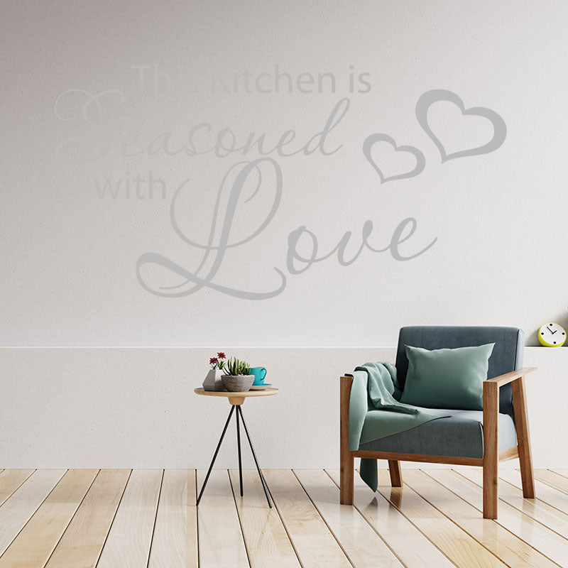 this kitchen seasoned love heartfelt sticker