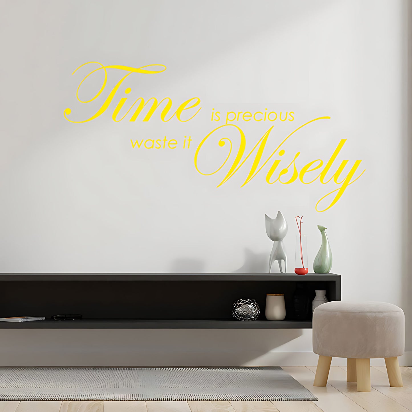 Time is Precious Wall Sticker - Motivational Decal