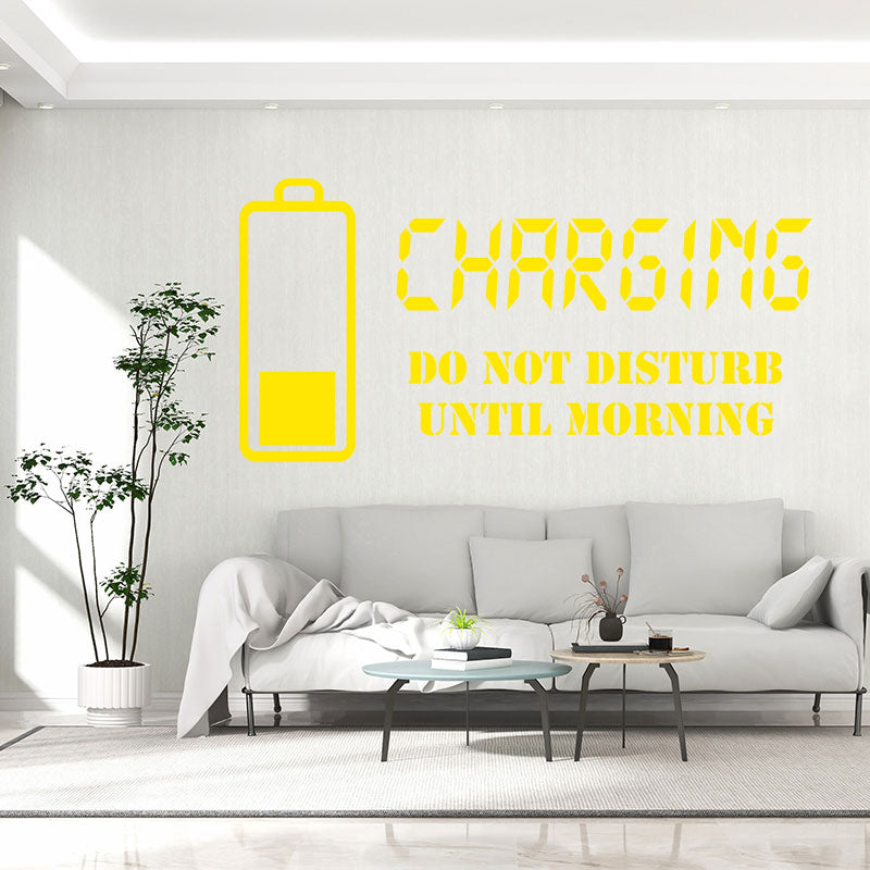 charging do not disturb wall sticker