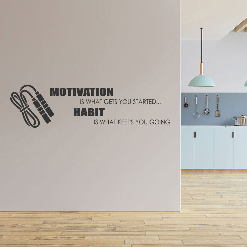 habit is what keeps you wall sticker