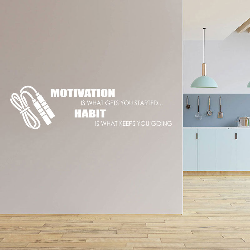 habit is what keeps you wall sticker