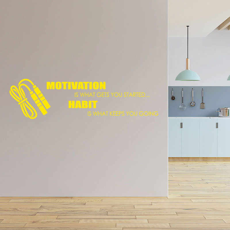 habit is what keeps you wall sticker