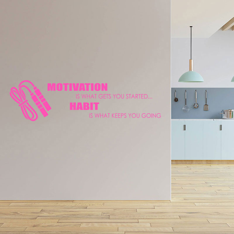 habit is what keeps you wall sticker