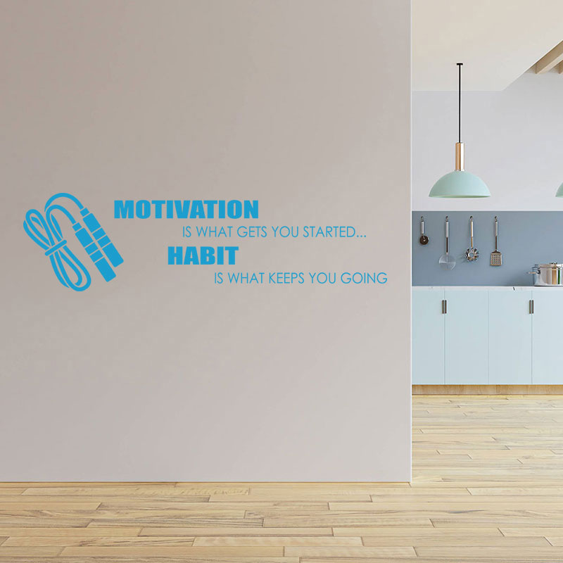 habit is what keeps you wall sticker