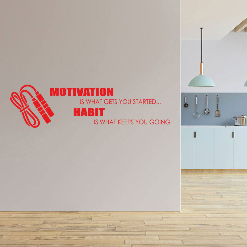 habit is what keeps you wall sticker