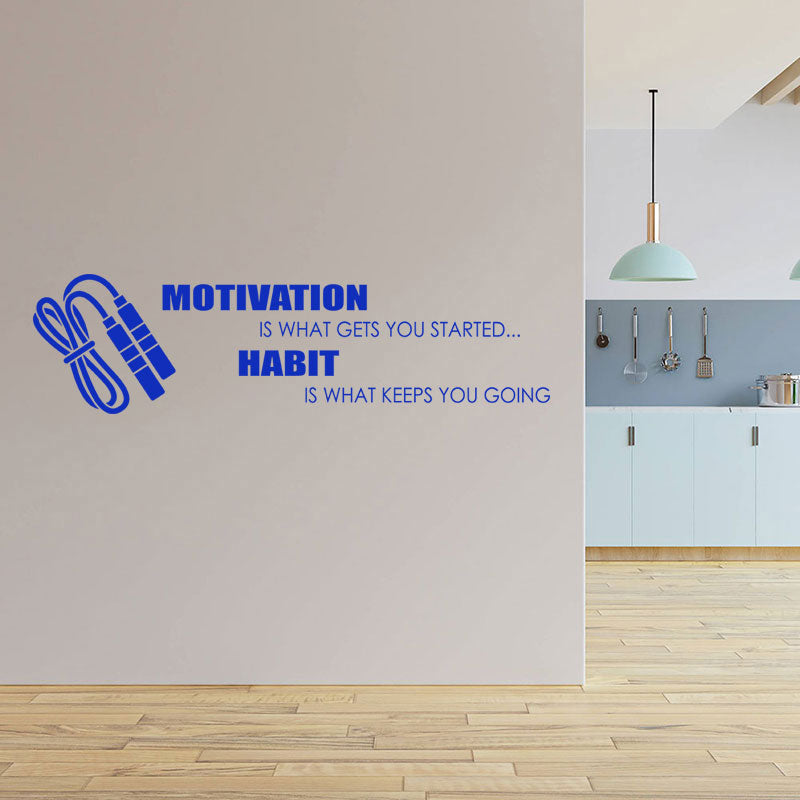 habit is what keeps you wall sticker
