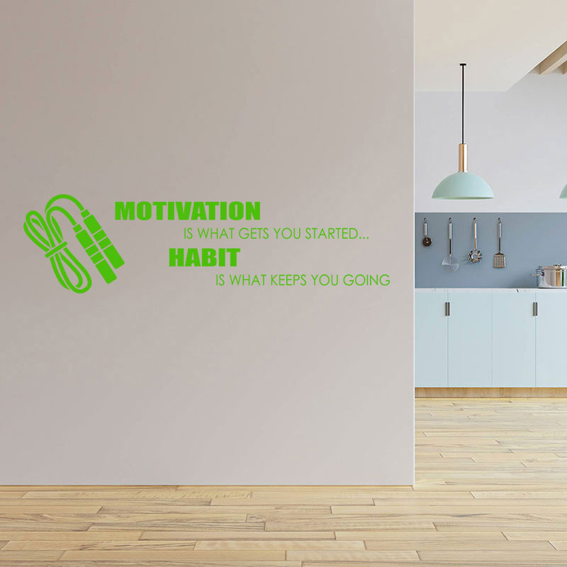 habit is what keeps you wall sticker