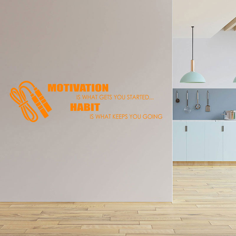 habit is what keeps you wall sticker