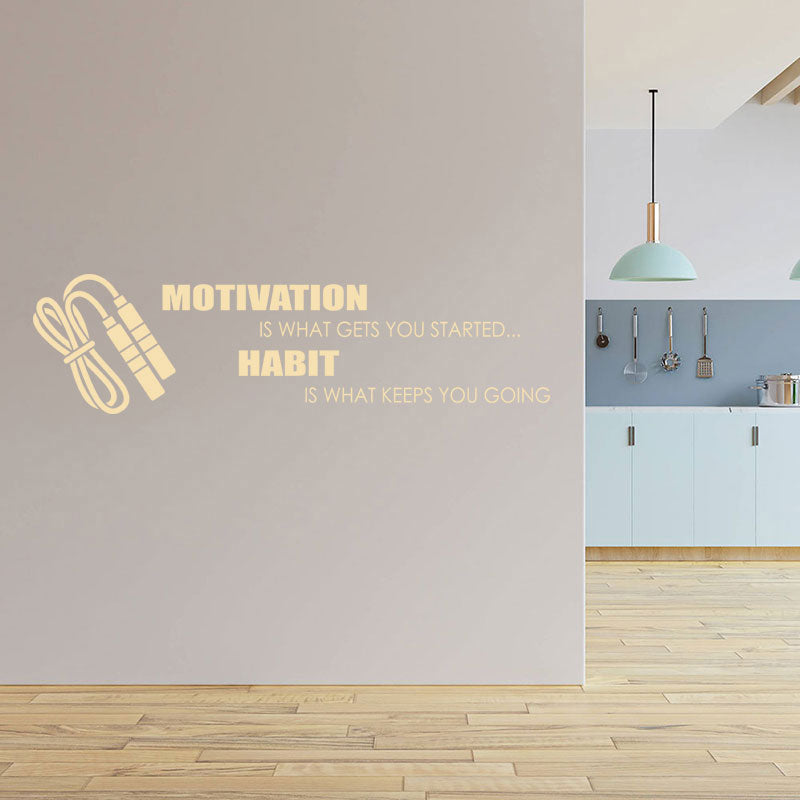 habit is what keeps you wall sticker