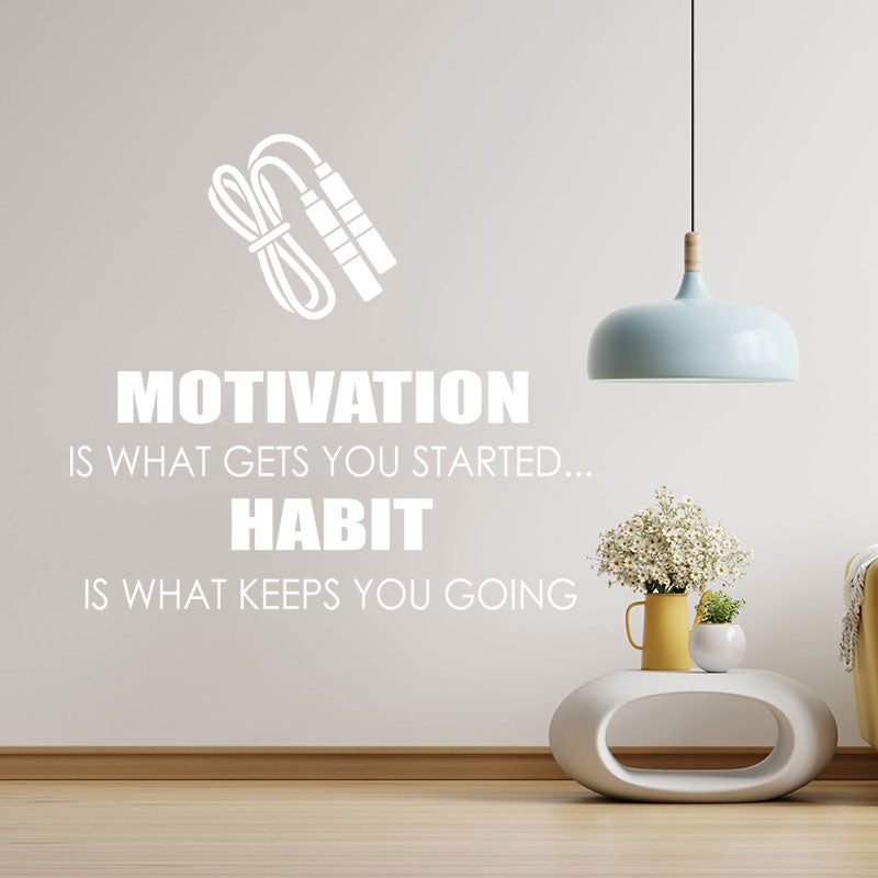 motivation is what gets you wall sticker