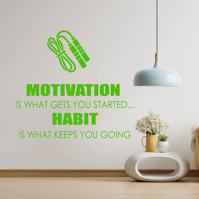 motivation is what gets you wall sticker