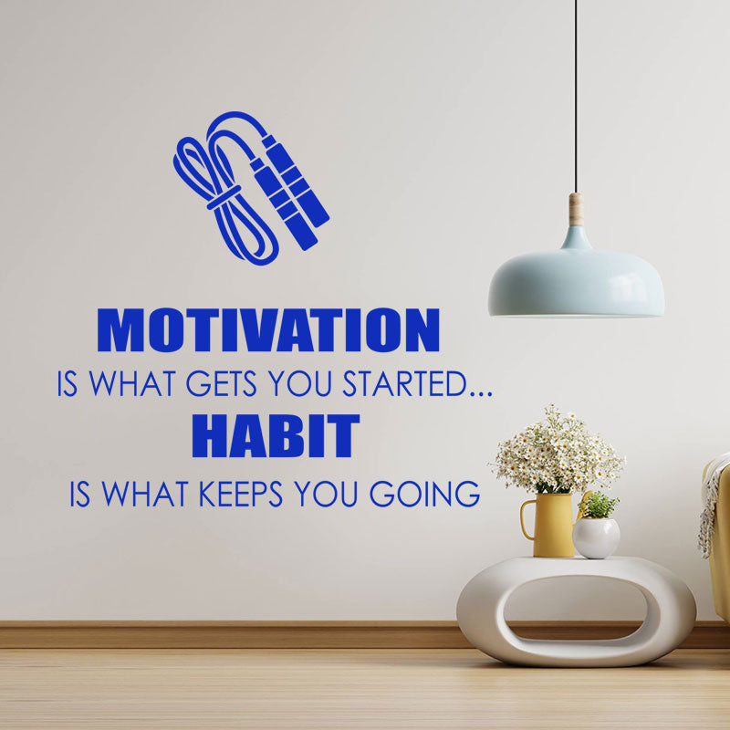 motivation is what gets you wall sticker
