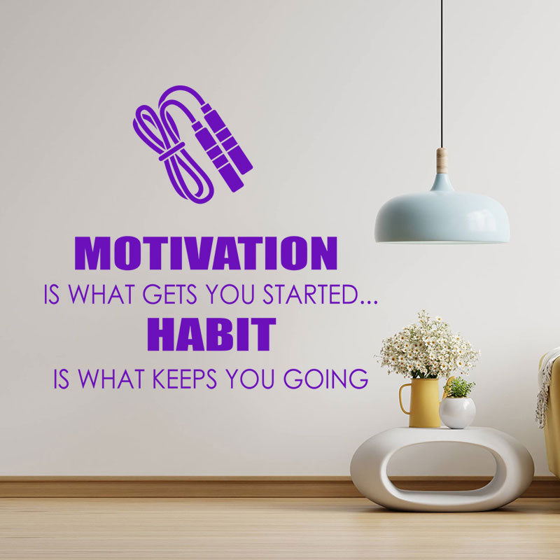 motivation is what gets you wall sticker