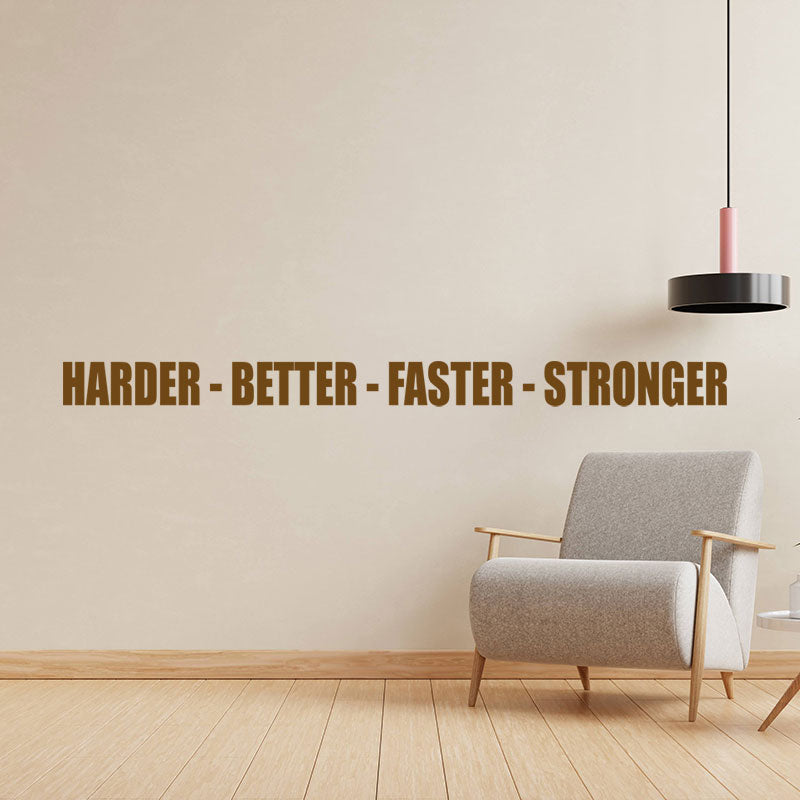 harder better faster stronger sports gym motivatio wall sticker