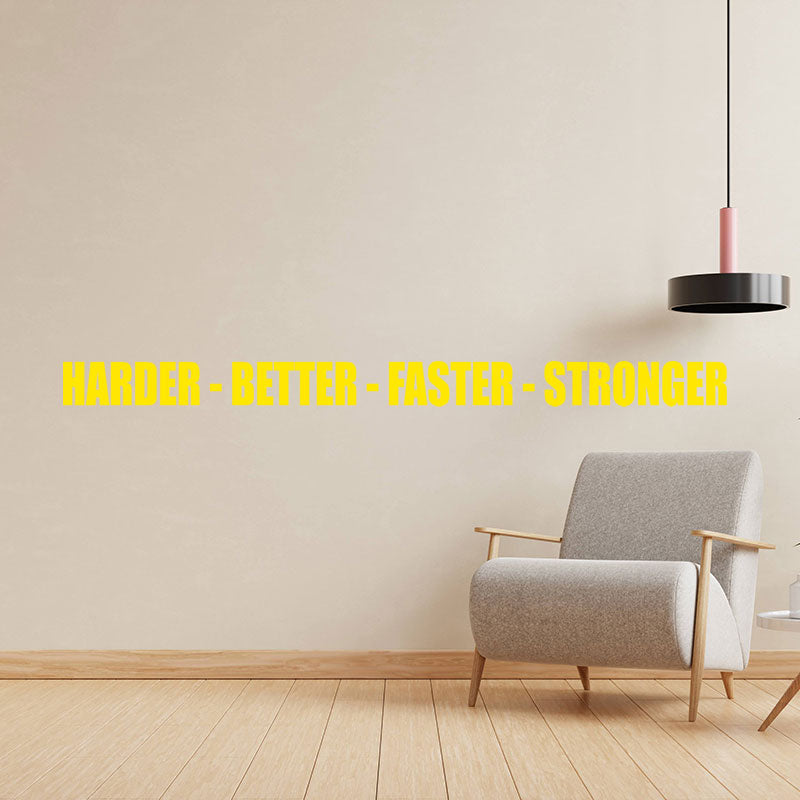 harder better faster stronger sports gym motivatio wall sticker