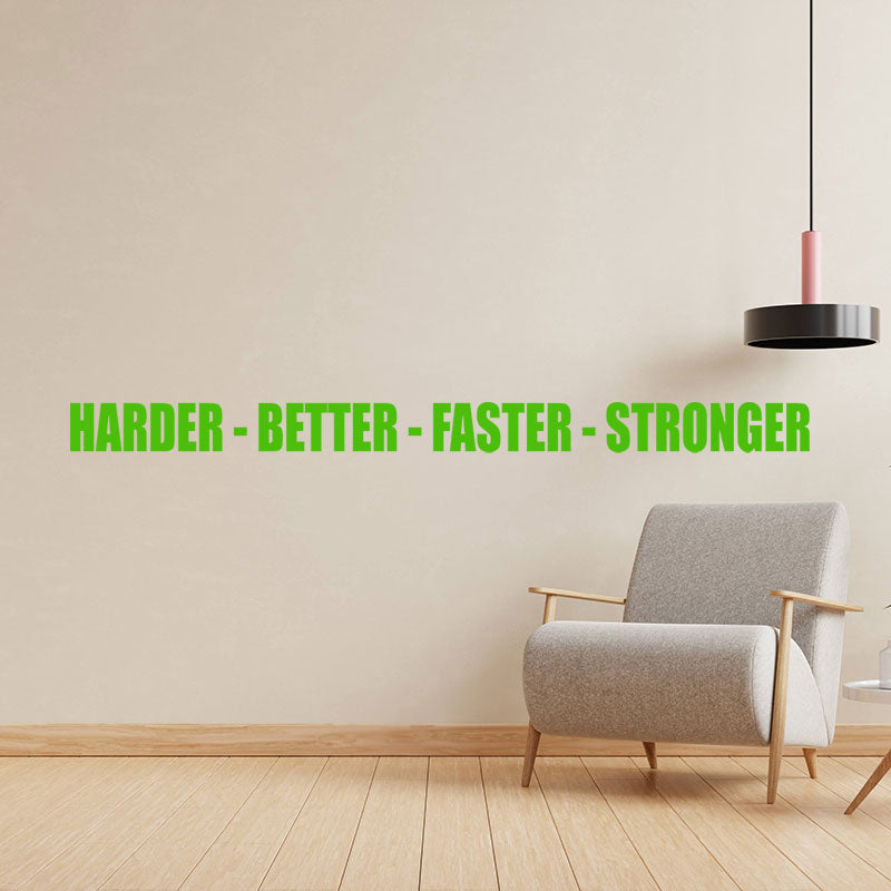 harder better faster stronger sports gym motivatio wall sticker