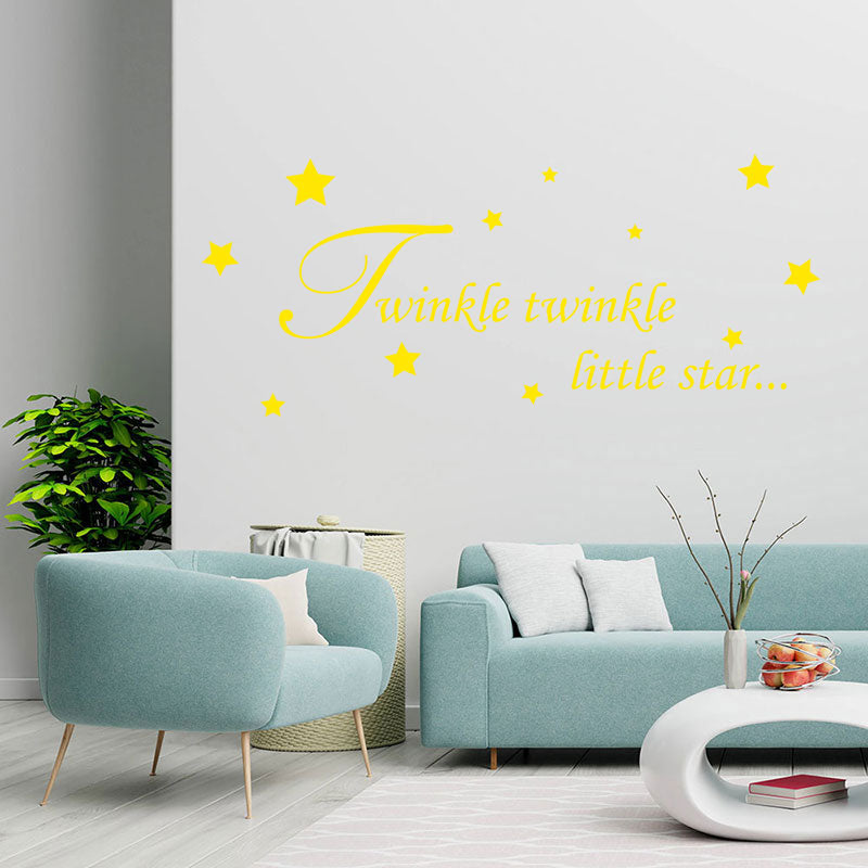 baby twinkle twinkle star wall sticker