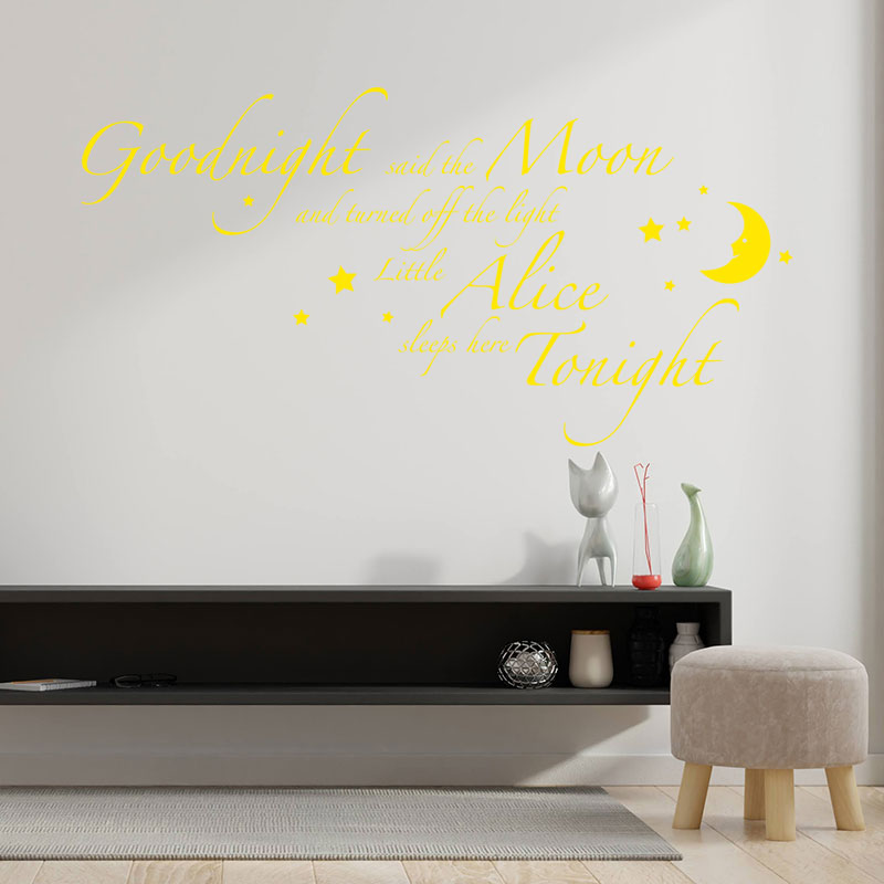 goodnight said the moon wall sticker