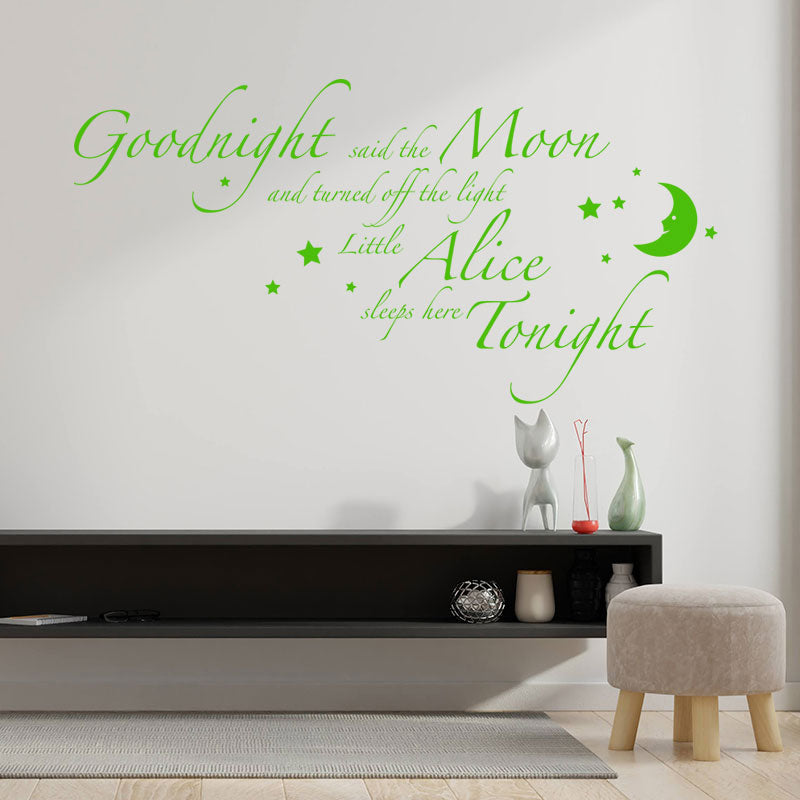 goodnight said the moon wall sticker