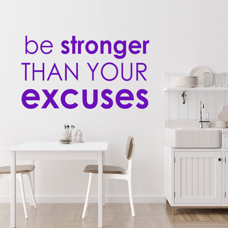 be stronger gym motivational sticker