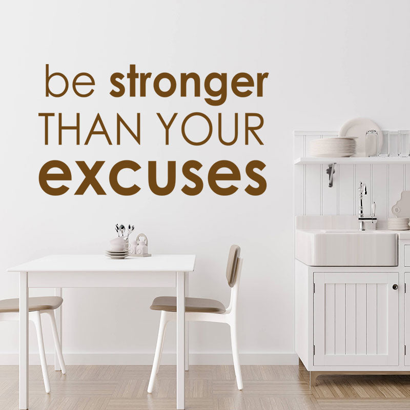 be stronger gym motivational sticker