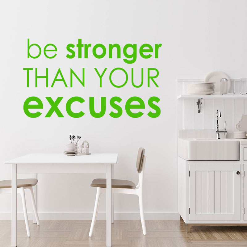 be stronger gym motivational sticker