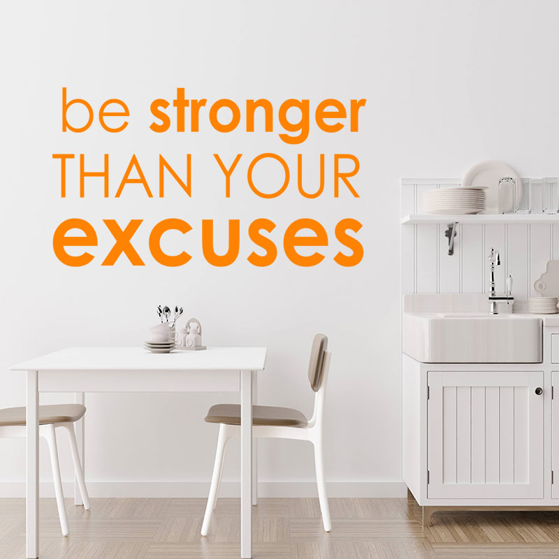 be stronger gym motivational sticker