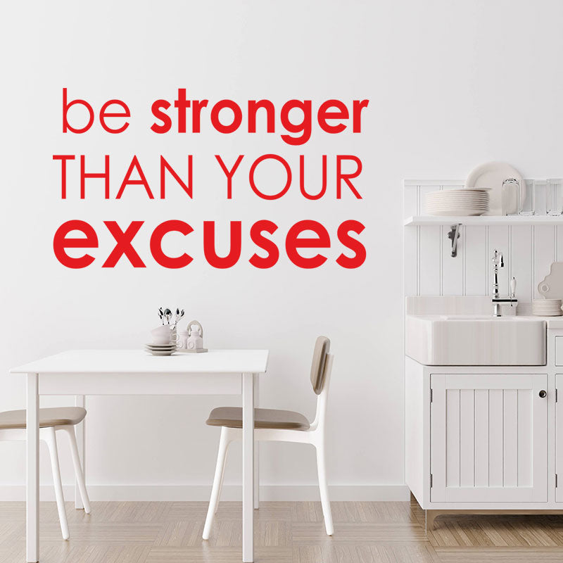 be stronger gym motivational sticker