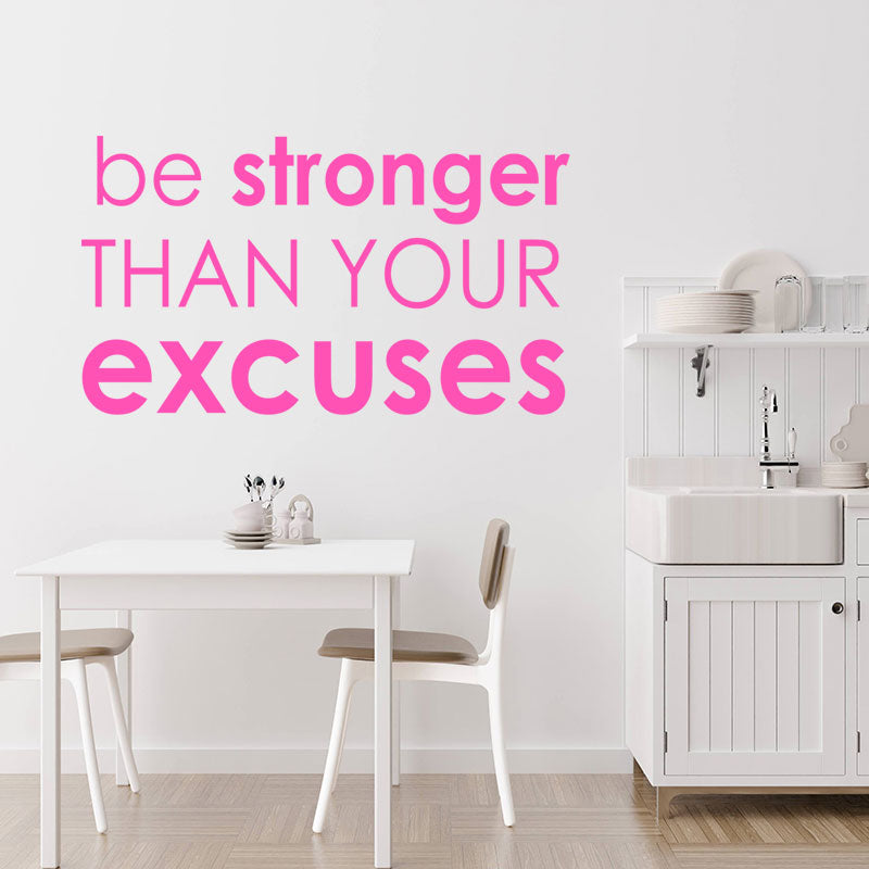 be stronger gym motivational sticker