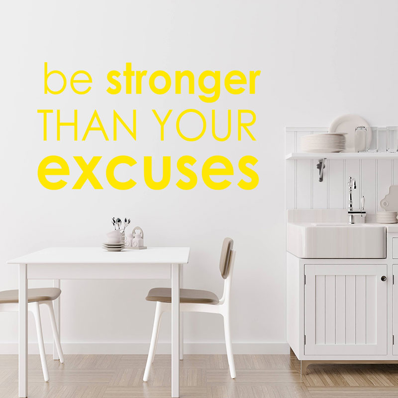 be stronger gym motivational sticker