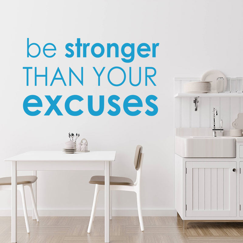 be stronger gym motivational sticker