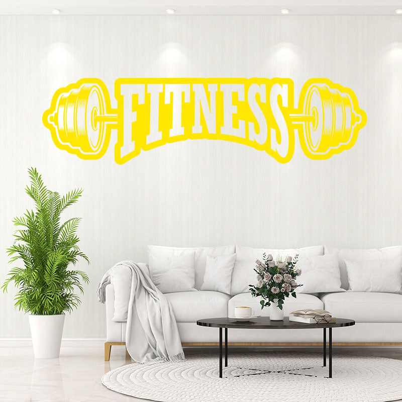 fitness weight lifting gym sticker
