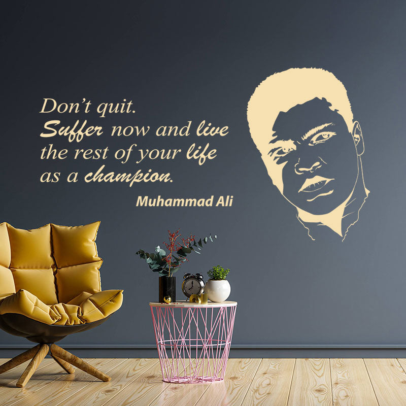 cassius clay quote wall sticker